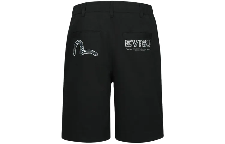 EVISU Casual Shorts Men's Black Moderate