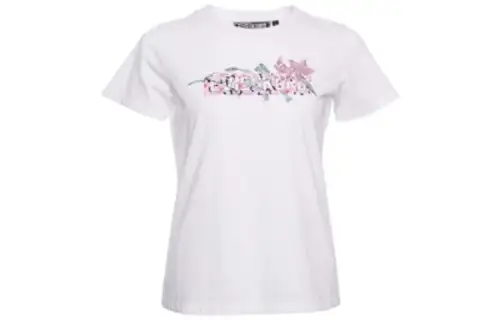 EVISU T Shirts Women's White Crew Neck Moderate Straight Fit