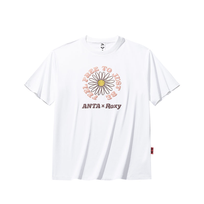 Женская футболка Anta Lifestyle (белоснежная)