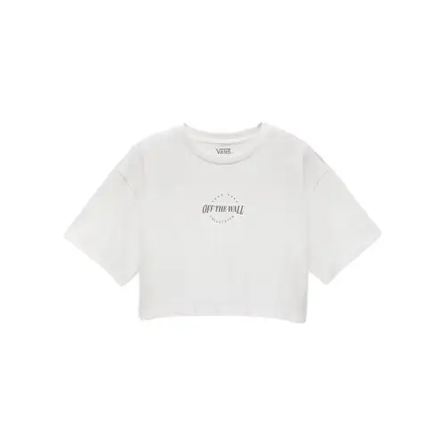 Vans Drop Shoulder Sleeve T Shirt Women's White