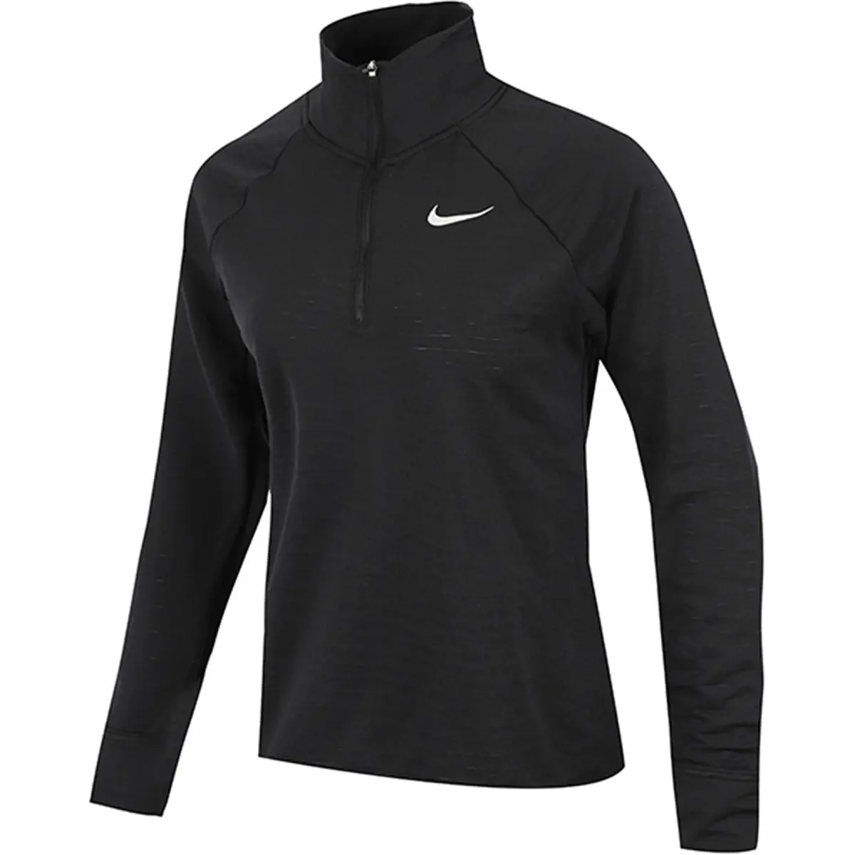 Nike Logo Print Retro Sports Quick Dry Running Casual Fleece Lined Thermal Half Zip Stand Collar Long Sleeved