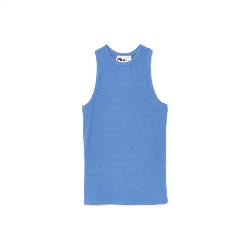 FILA Tank Tops Women's Blue Crew Neck Moderate Straight Fit