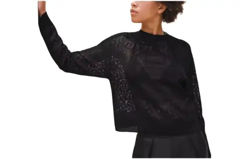HERMES Sweaters Women's Black Crew Neck Moderate Other