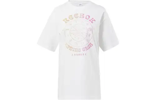 Reebok Drop Shoulder Sleeve T Shirt Women's White