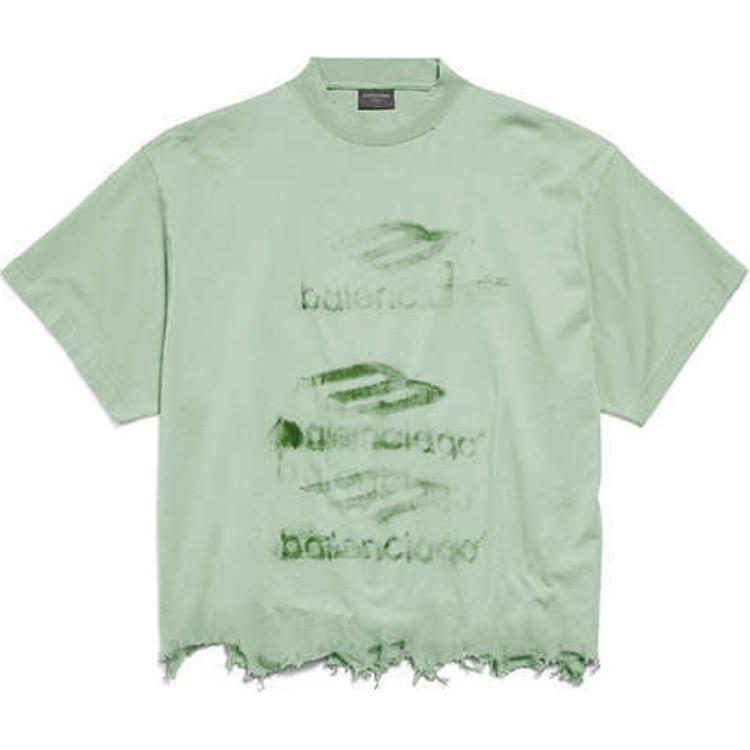 Женская футболка Balenciaga SS25 High Summer (зеленая)