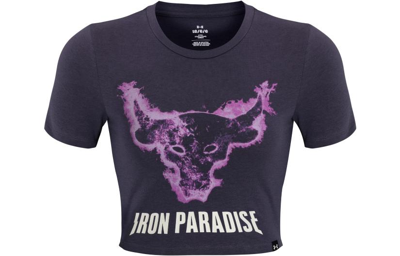 Under Armour Crop Tops Women's Purple Crew Neck Moderate