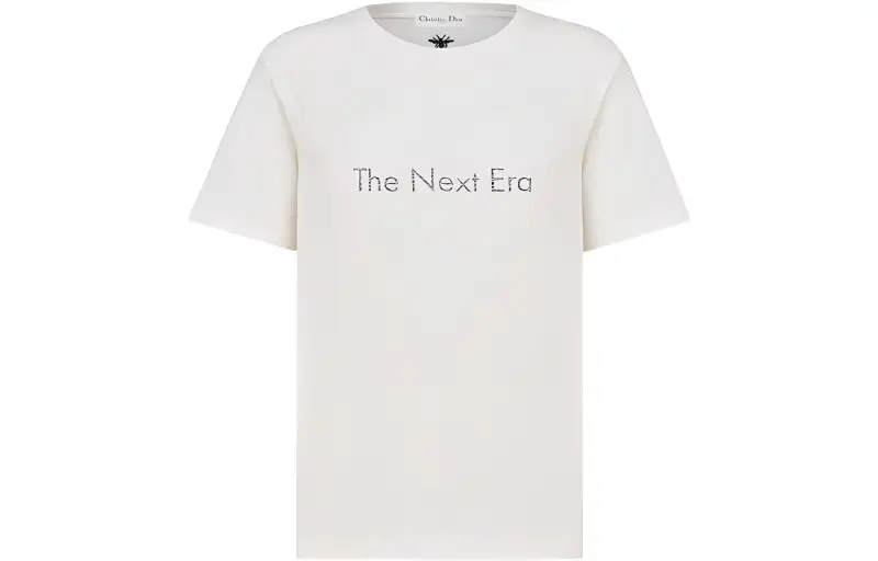 DIOR FW22 Letter Print Crew Neck Short Sleeved T Shirt Women's White
