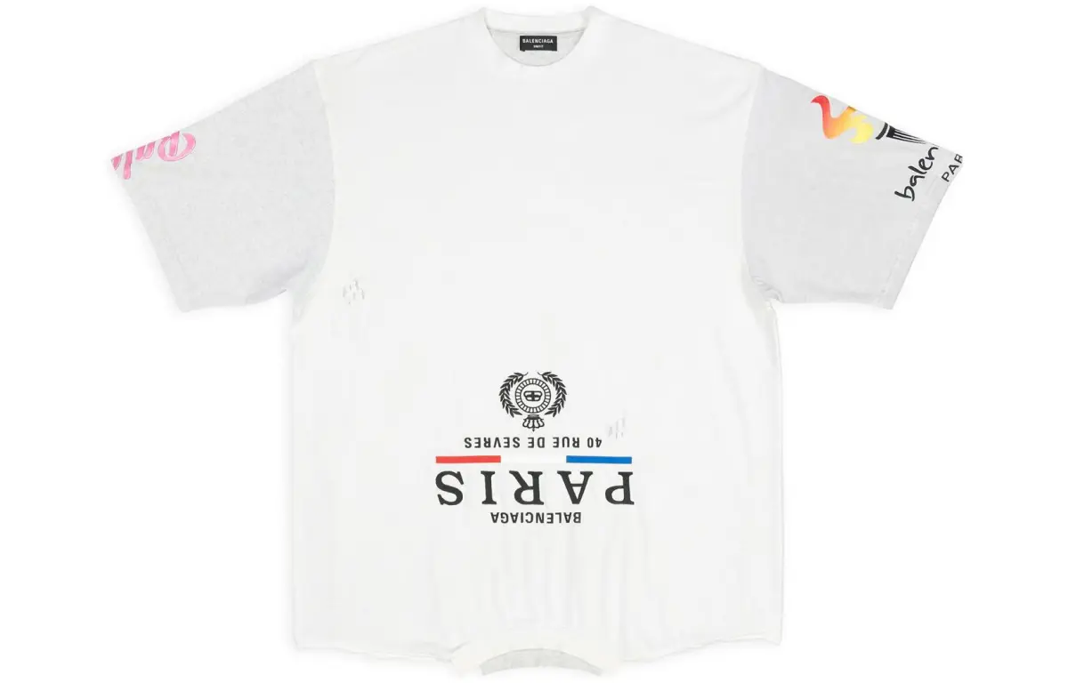 Balenciaga FW22 T Shirt Women's White Loose Fit