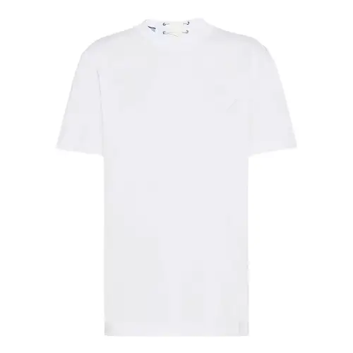 PRADA T Shirts Women's White Crew Neck Moderate Straight Fit