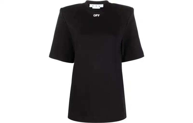 OFF WHITE FW22 T Shirts Women's Black Crew Neck Moderate
