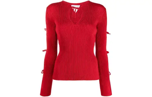 Bottega Veneta FW21 Slim Fit Sweater Women's Red