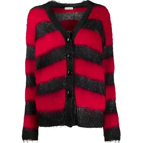 SAINT LAURENT Loose Fit Sweater Women's Red