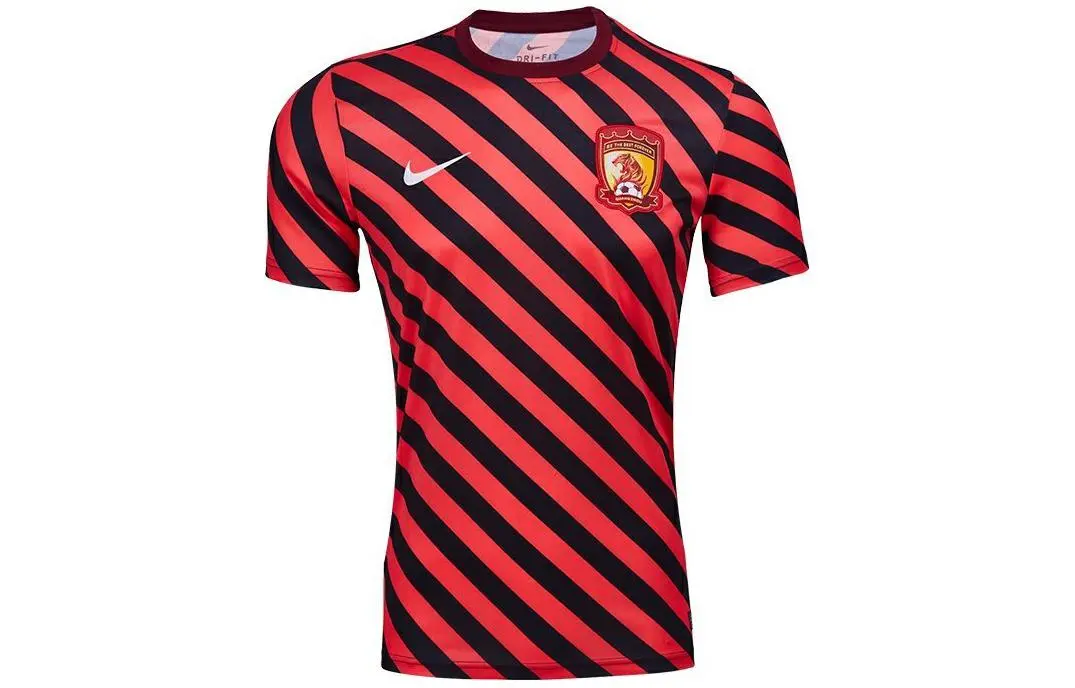 Nike Guangzhou Team Soccer Jersey Unisex Black Red Twill