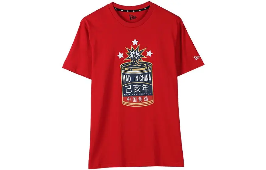 New Era Drop Shoulder Sleeve T Shirt Women's Red