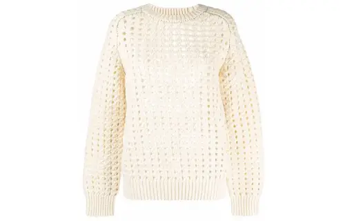 Bottega Veneta Open Knitted Crewneck Jumper