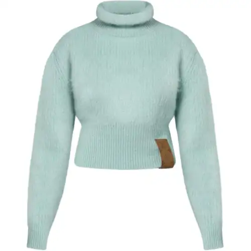 LOUIS VUITTON 1AFU36 Brushed Mohair Roll Neck Pullover