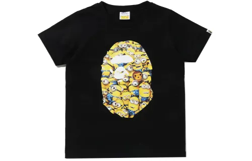 A BATHING APE Bape T Shirts Women's Crew Neck Moderate Straight Fit