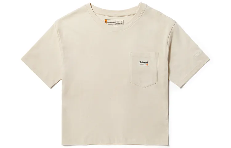 Timberland Crop Tops Women's Undyed Crew Neck Moderate