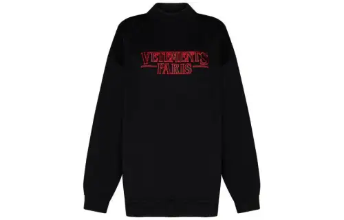 Vetements Logo Embroidered Knit Sweater
