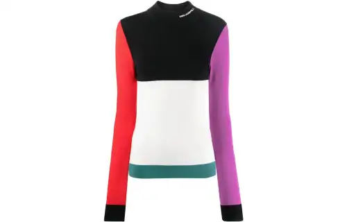 【Best of: PromotionsPrevious Season】colour-block fine-knit jumper