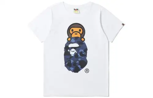 A BATHING APE T Shirts Women's Crew Neck Moderate Straight Fit