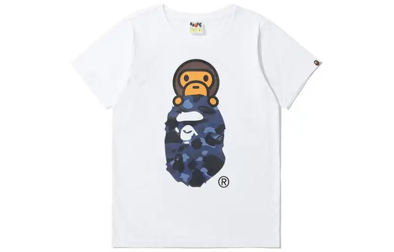 A BATHING APE T Shirts Women's Crew Neck Moderate Straight Fit