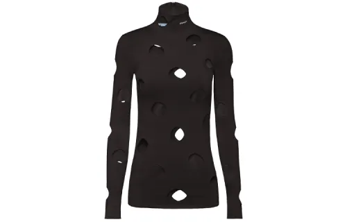 Prada cut-out mock-neck sweater