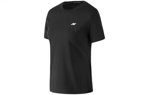Skechers Basic Sports Collection T Shirt Women's Carbon Black