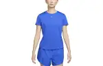 Nike T Shirts Women's Dark Blue Crew Neck Moderate Straight Fit