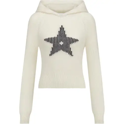 DIOR Sweaters Women's White Hooded Moderate Other