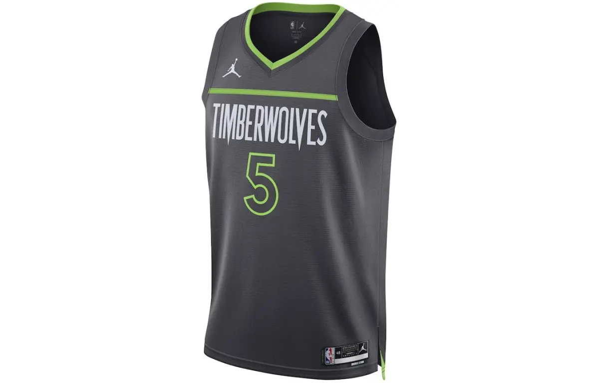 Jordan Dri FIT Basketball Jersey Anthony Edwards, Minnesota Timberwolves Unisex Charcoal