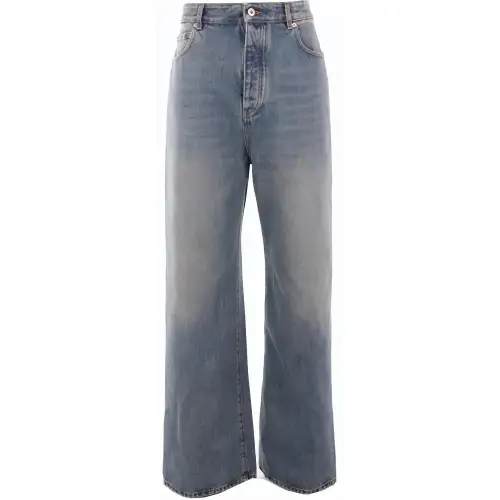 LOEWE Logo Patch Wide Leg Jeans