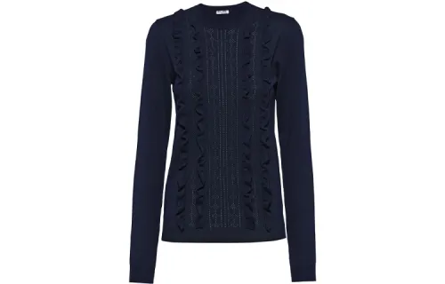 MIU MIU FW21 Loose Fit Sweater Women's Blue