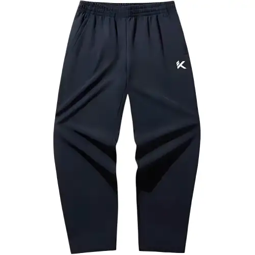 Anta Thompson KT Collection, Fleece Lined Thermal Windproof Sports Pants Men's Basic Black