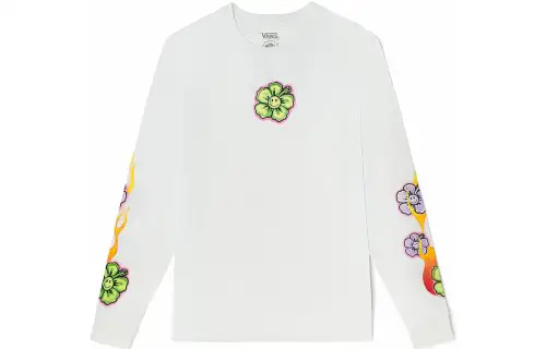 Vans MULHOLLAND T Shirts Women's White Crew Neck Moderate Straight Fit
