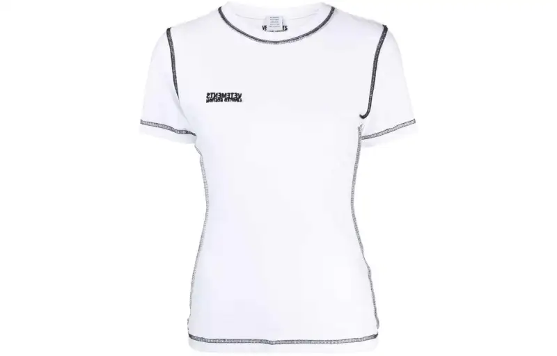 Vetements Logo-patch Stretch-cotton T-shirt
