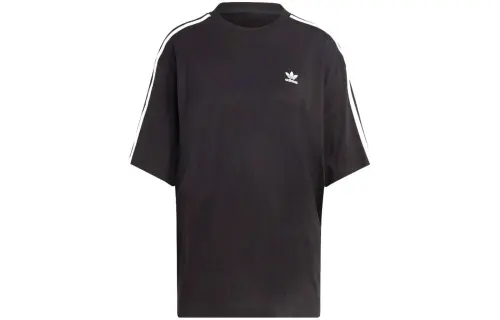 Adidas Originals Adicolor Classics Oversized Drop Shoulder Sleeve T Shirt Women's Black Japan Version