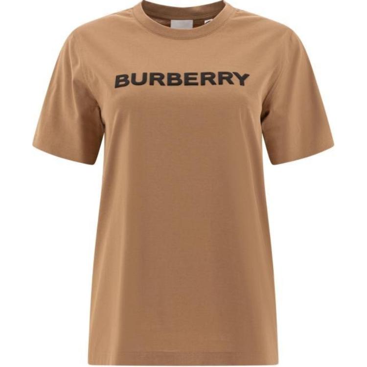 Женская футболка Burberry SS25 (коричневая)