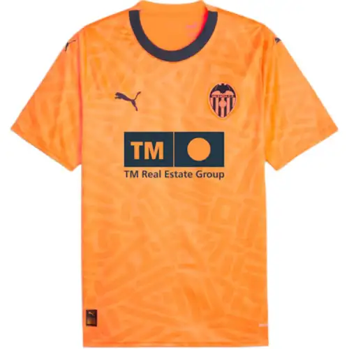 PUMA ACM Valencia C.F. 23/24 Third Jersey Soccer Jersey Men's Ultimate Orange Ocean Blue