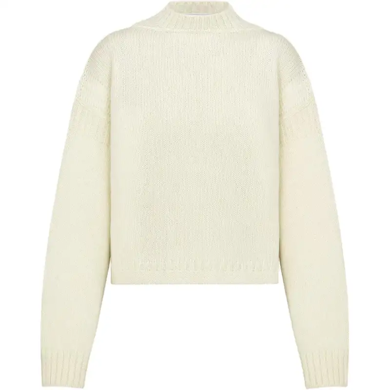 DIOR Sweaters Women's Ecru Turtleneck Moderate Other