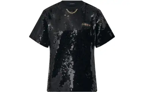 LOUIS VUITTON T Shirts Women's Black Crew Neck Moderate Other