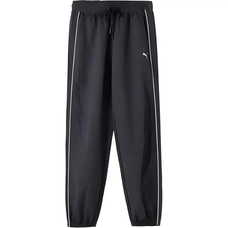 PUMA Casual Pants Men's Black Moderate Cuffed Pants