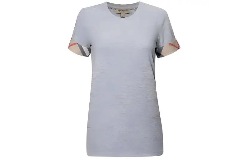 Burberry T Shirts Women's Gray Crew Neck Moderate Other
