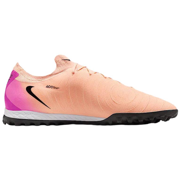 Nike Phantom GX 2 Pro TF Turf Artificial Turf Pu Soccer Shoes Unisex Pink Black