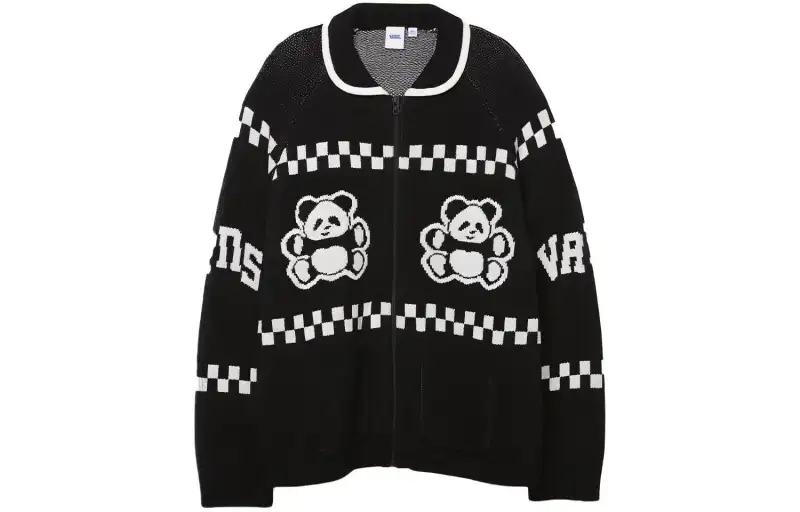 Vans Sweaters Women's Black Lapel Moderate Cardigan