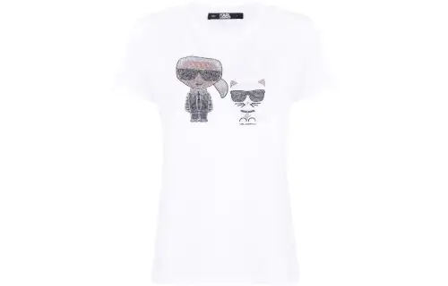 Karl Lagerfeld / Karl Lagerfeld Jeans Ikon Karl gem-embellished T-shirt