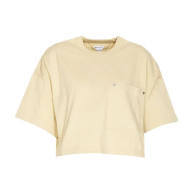 Bottega Veneta Pocket Detailed Cropped T Shirt