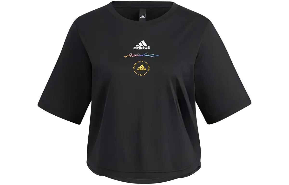 Adidas T-Shirts Women's Black Crew Neck Moderate Other