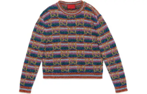 GUCCI Love Parade Sweaters Women's Red Crew Neck Moderate Other