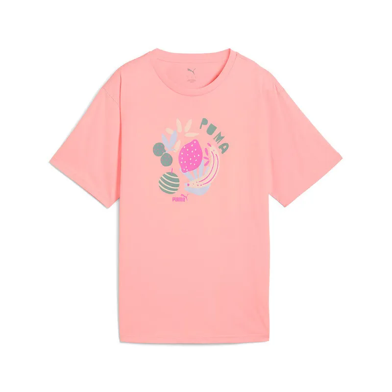 PUMA GRAPHICSRELAXED T Shirt Women's Pink